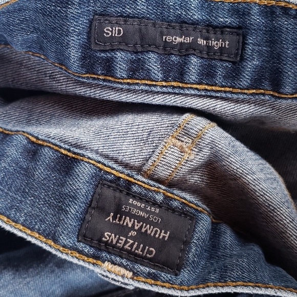 CITIZENS OF HUMANITY Sid Regular Straight Fit Mens Jeans sz 40 Distressed Denim - Picture 9 of 15